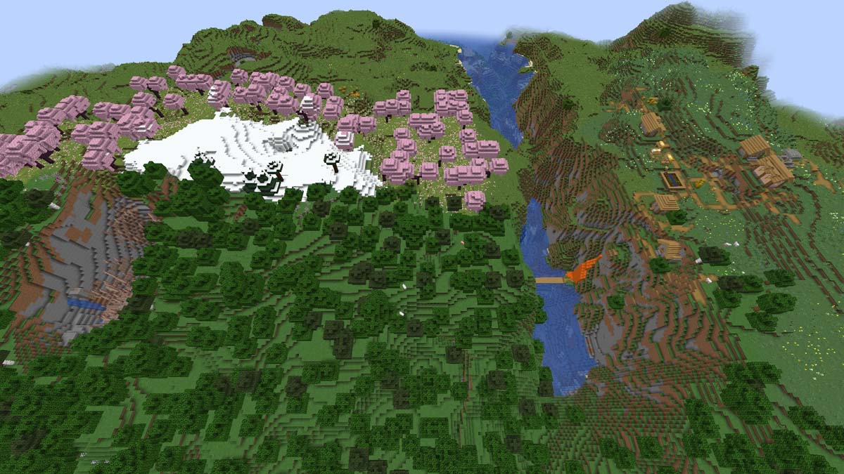 Minecraft villages appear in cherry grove