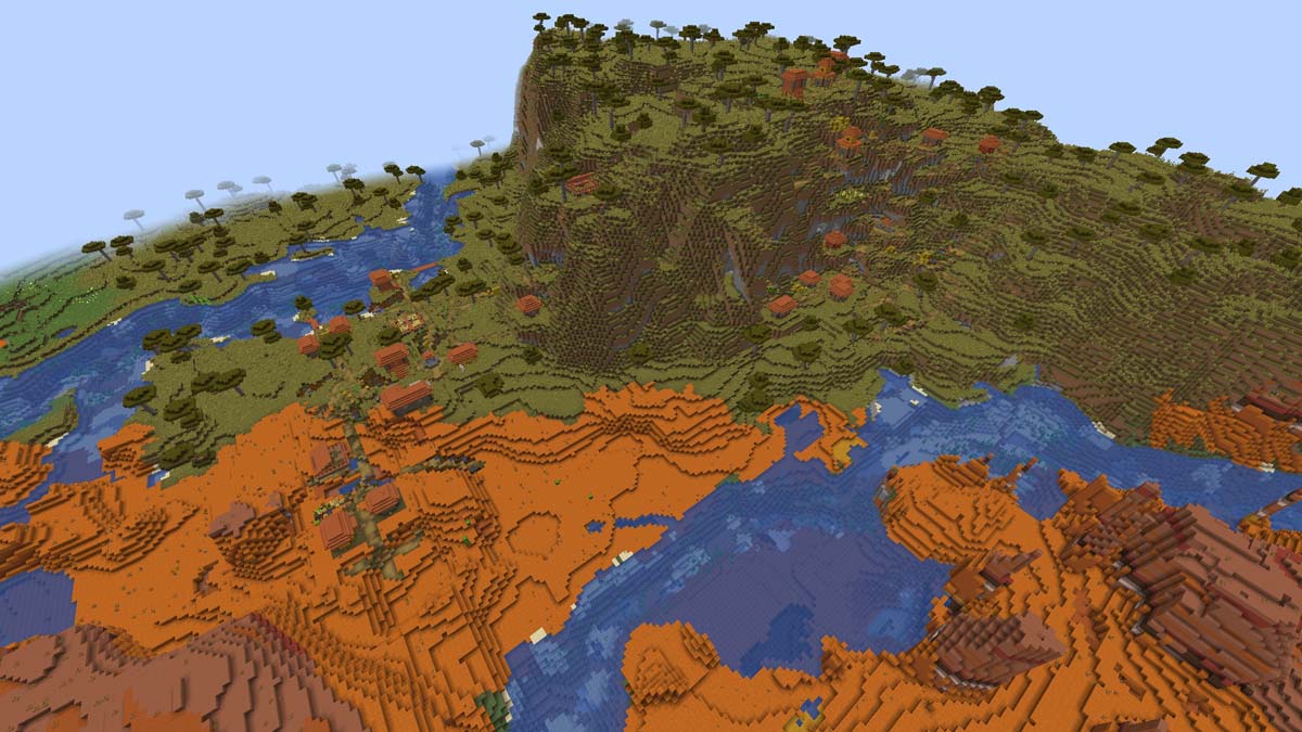 Minecraft villages appear in badlands