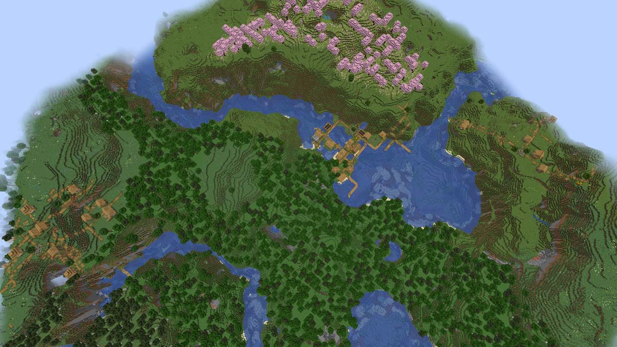 Minecraft villages appear in the river