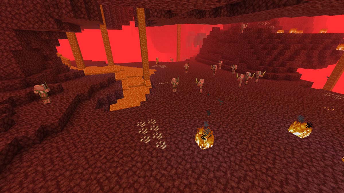Piglin hostile mobs in Minecraft