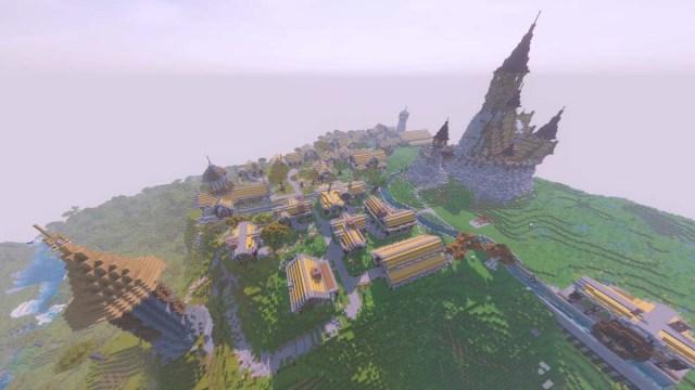 Mapa średniowiecznego królestwa z Planet Minecraft