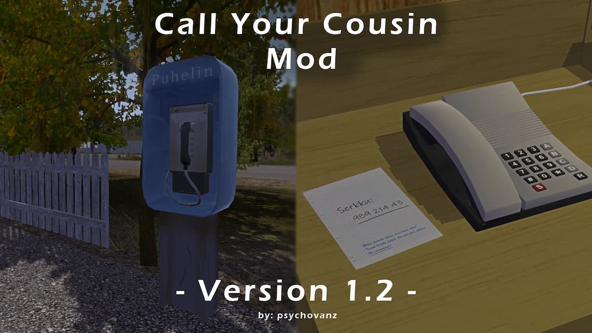 Two cars with note with cousin number for mod in My Summer Car