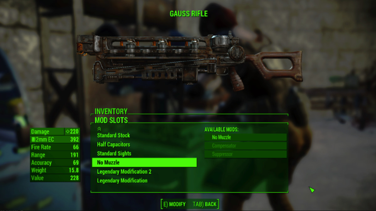 weapon mod bench in fallout 4