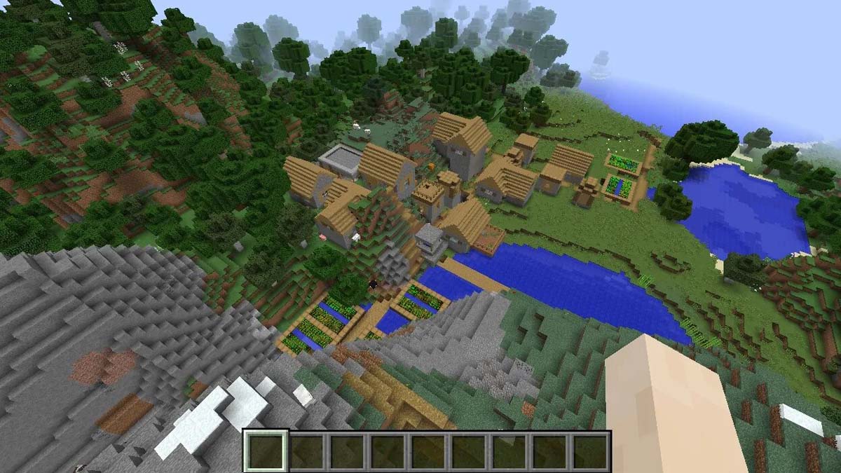 Minecraft の鍛冶屋と森の村