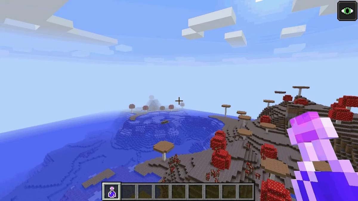 Minecraft のキノコ島の出現