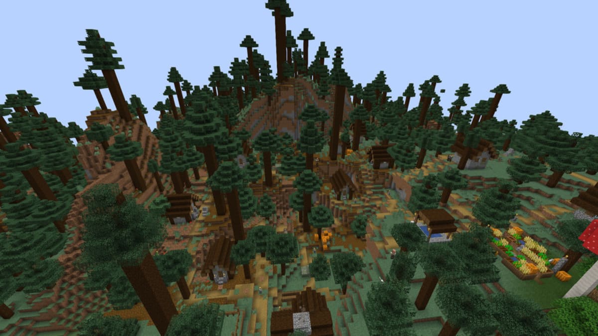Old growth taiga village in Minecraft