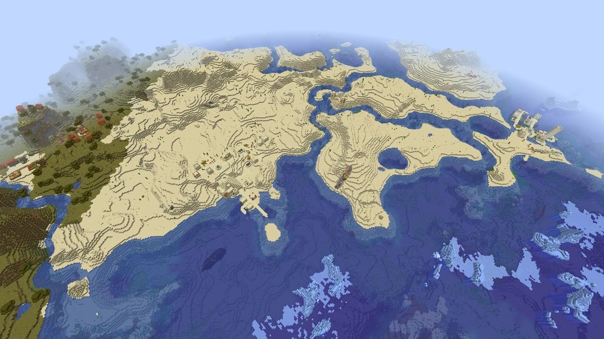 Acacia village and desert village in Minecraft
