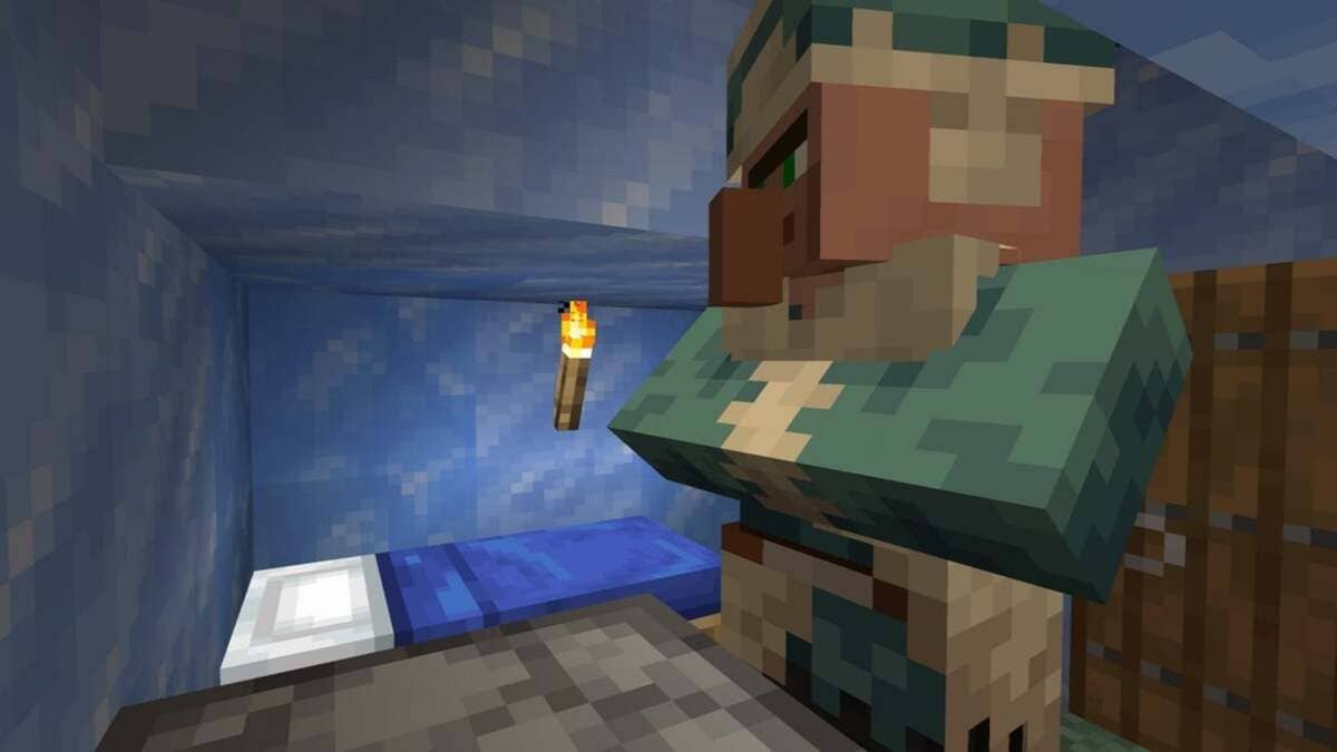 Villager in the igloo in Minecraft