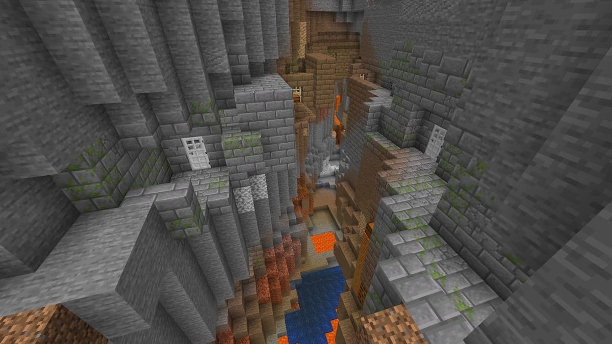 Exposed stronghold in Minecraft