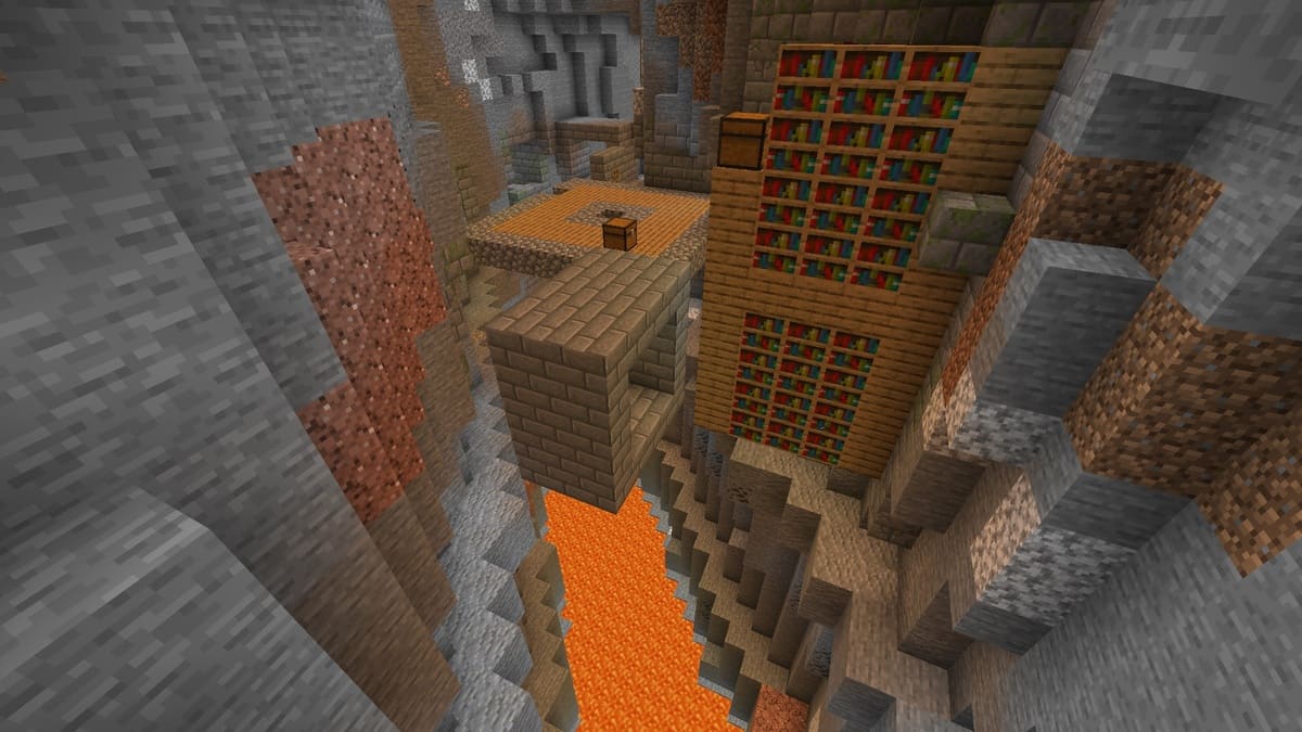 Exposed stronghold in Minecraft