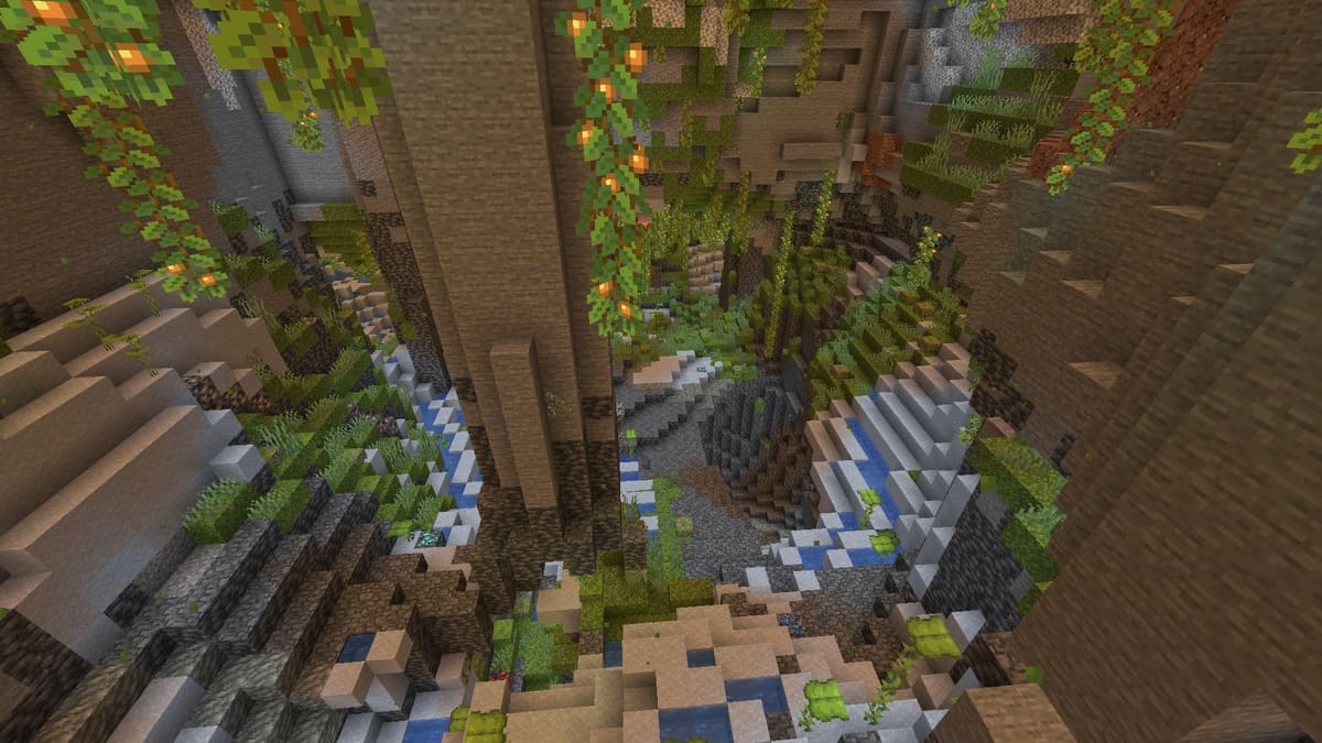 Deep lush caves in Minecraft