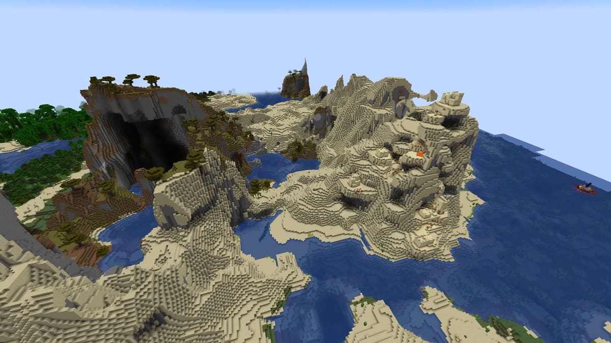 Platform desert village in Minecraft