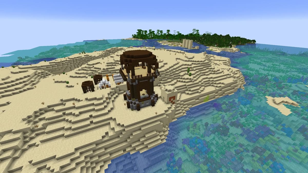 Minecraft の略奪者の前哨基地と砂漠の寺院