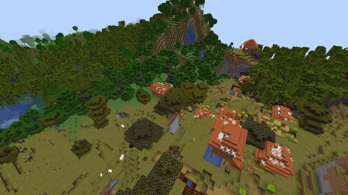 Minecraft の廃墟となったゾンビ村