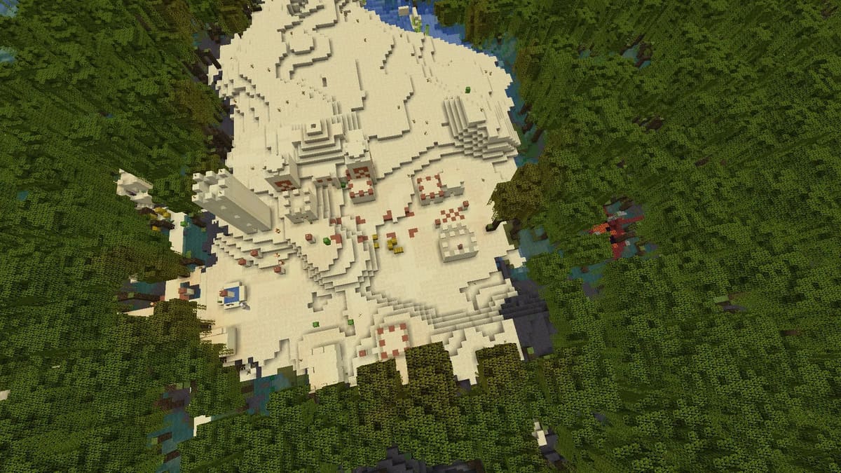 Bagno namorzynowe i wioska w Minecraft