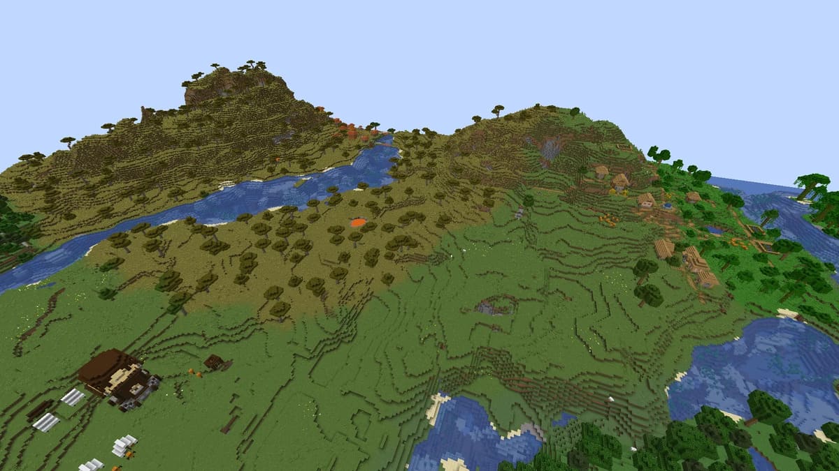 Minecraft の略奪者の前哨基地と村