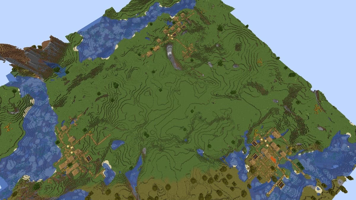 Triple plains village in Minecraft