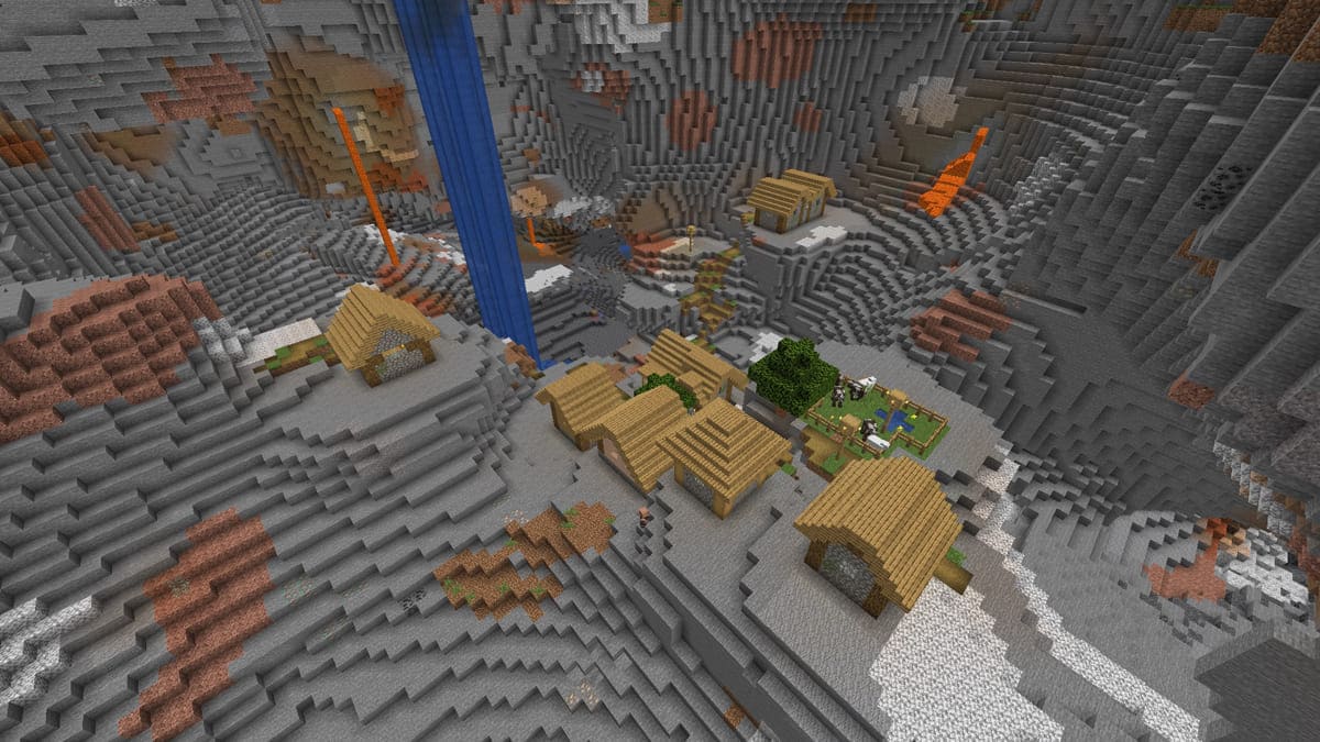 Unterirdisches Dorf in Minecraft