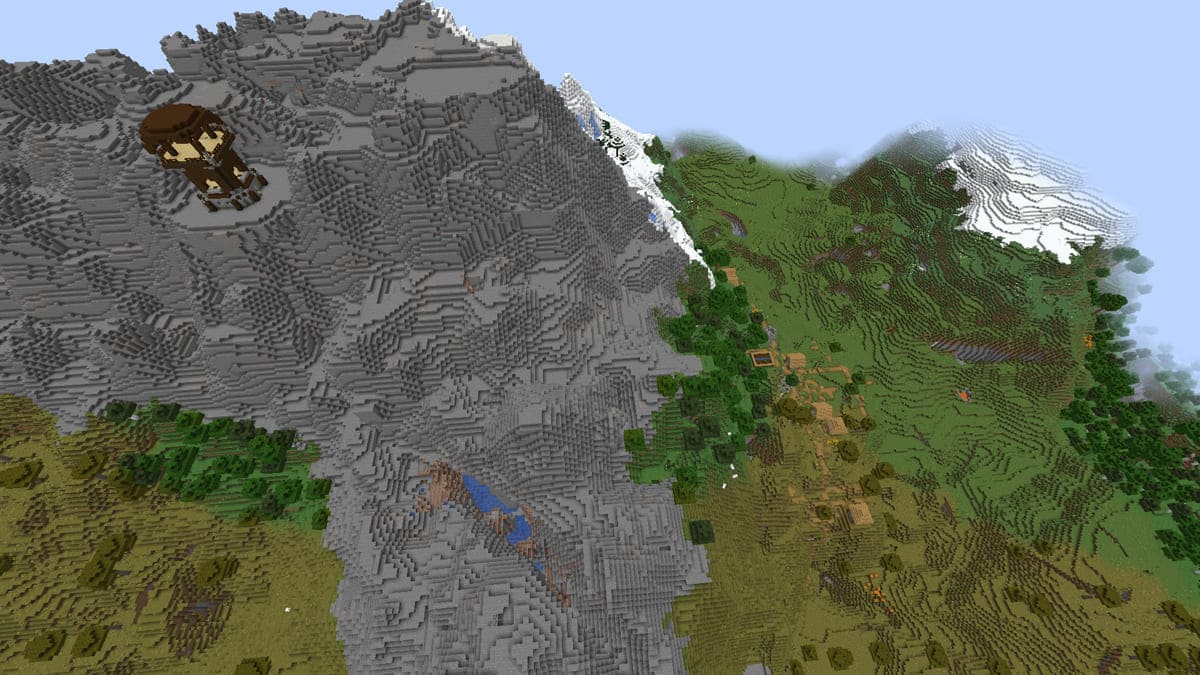 Plünderer-Außenposten und Dorf in Minecraft