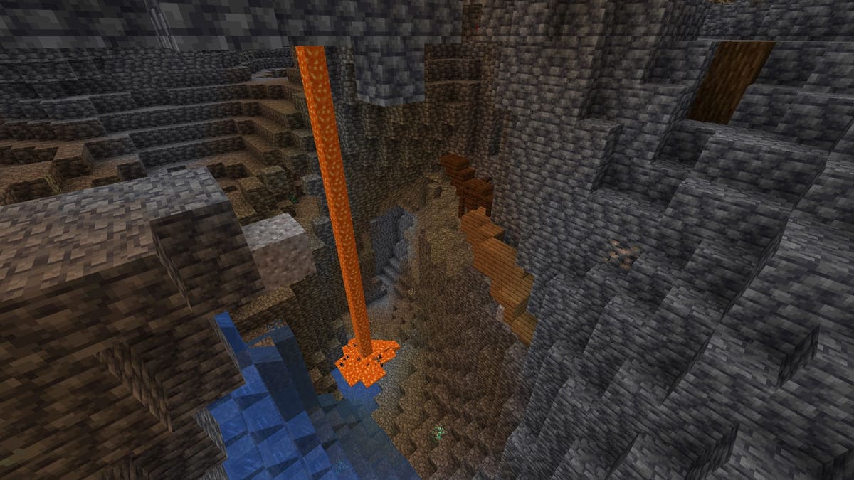 Underground shipwreck in Minecraft