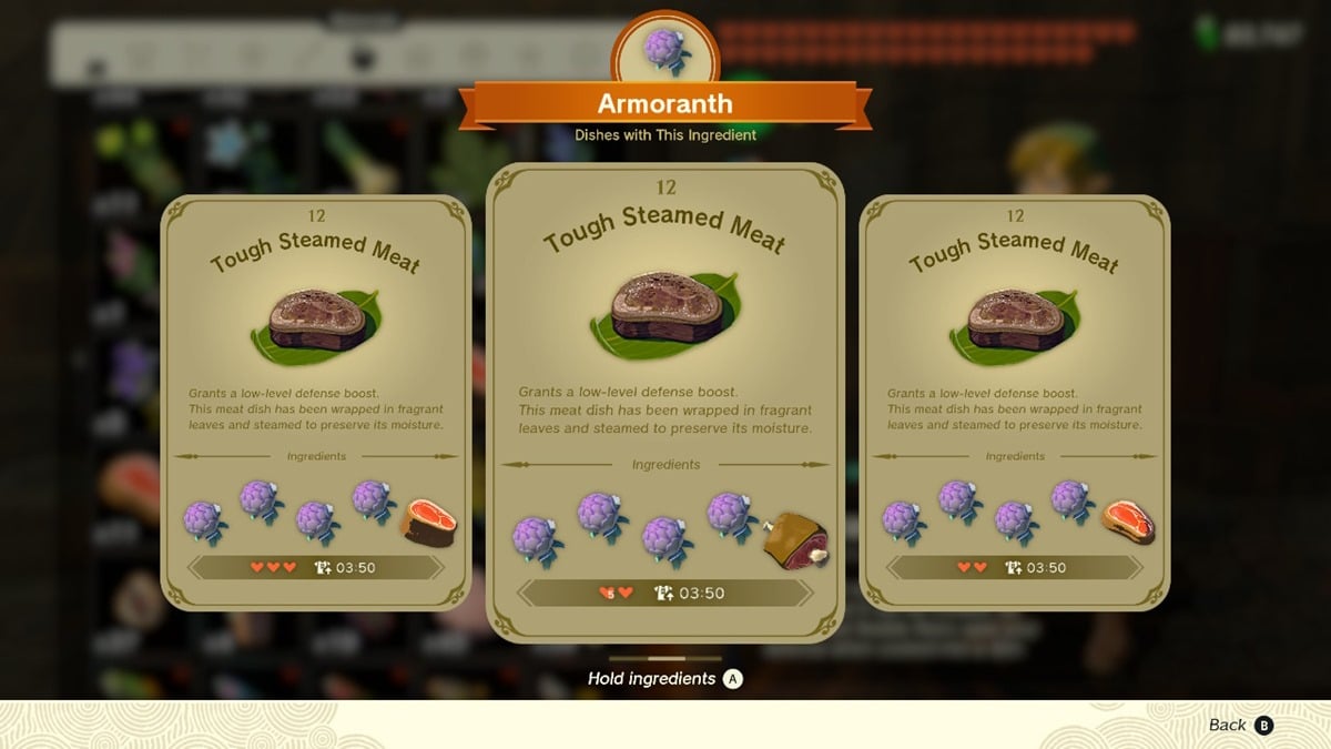 Zelda: Tears Of The Kingdom (totk) — Best Defense Recipes And 