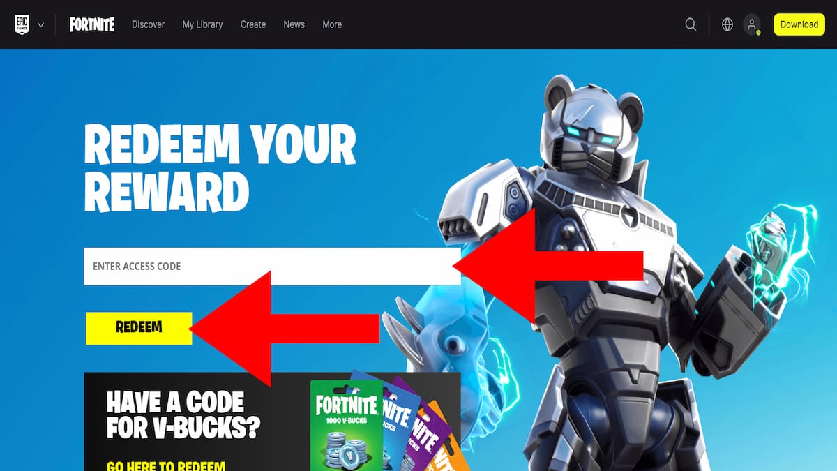 free redeem codes for fortnite