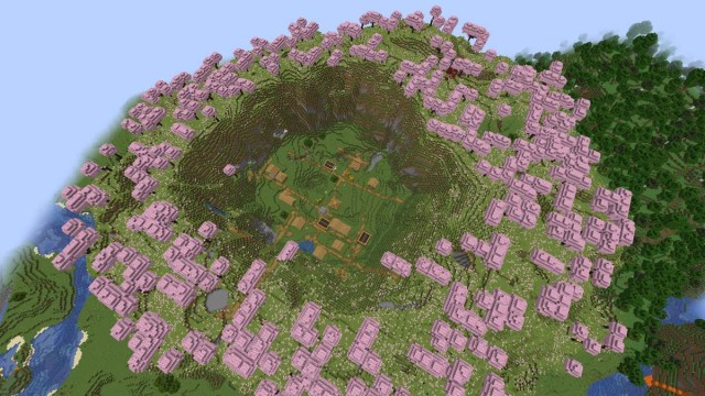 top best minecraft 1 20 1 seeds for august 2023 cherry grove ring village spawn