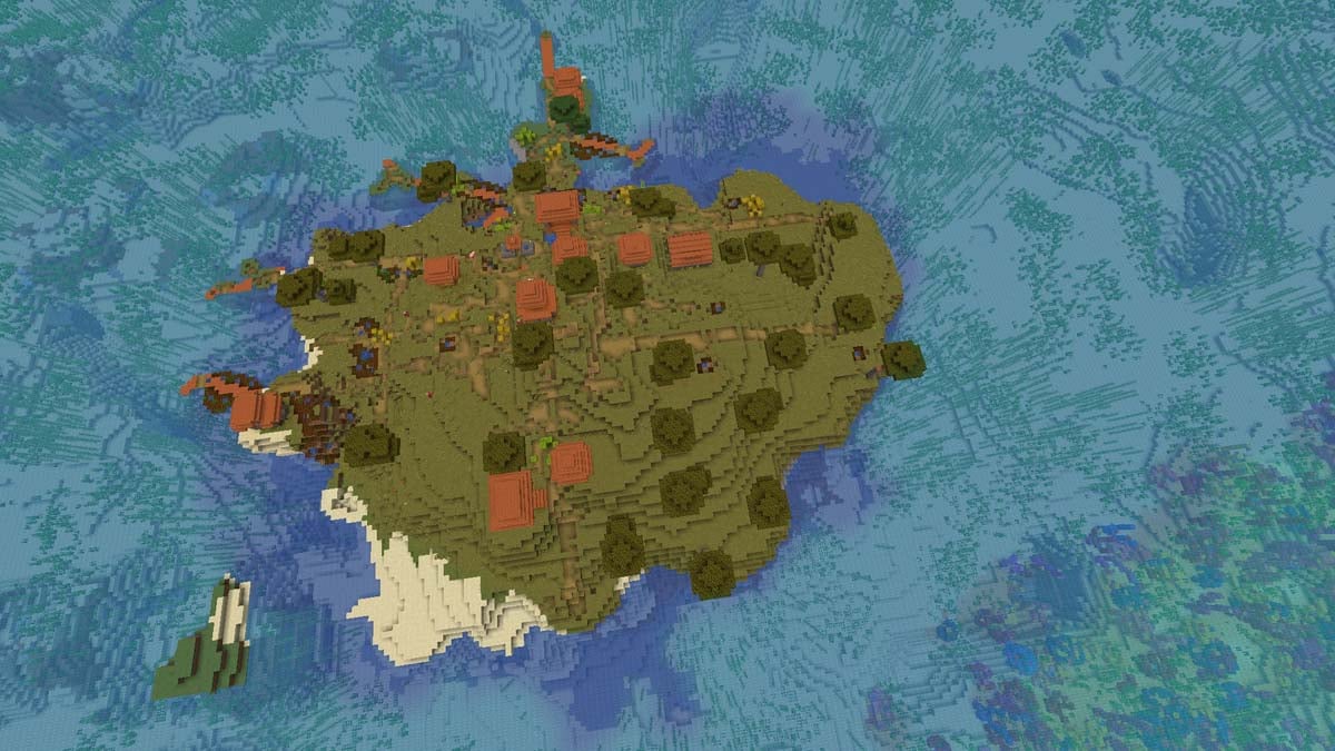 Überlebensinsel-Akaziendorf in Minecraft