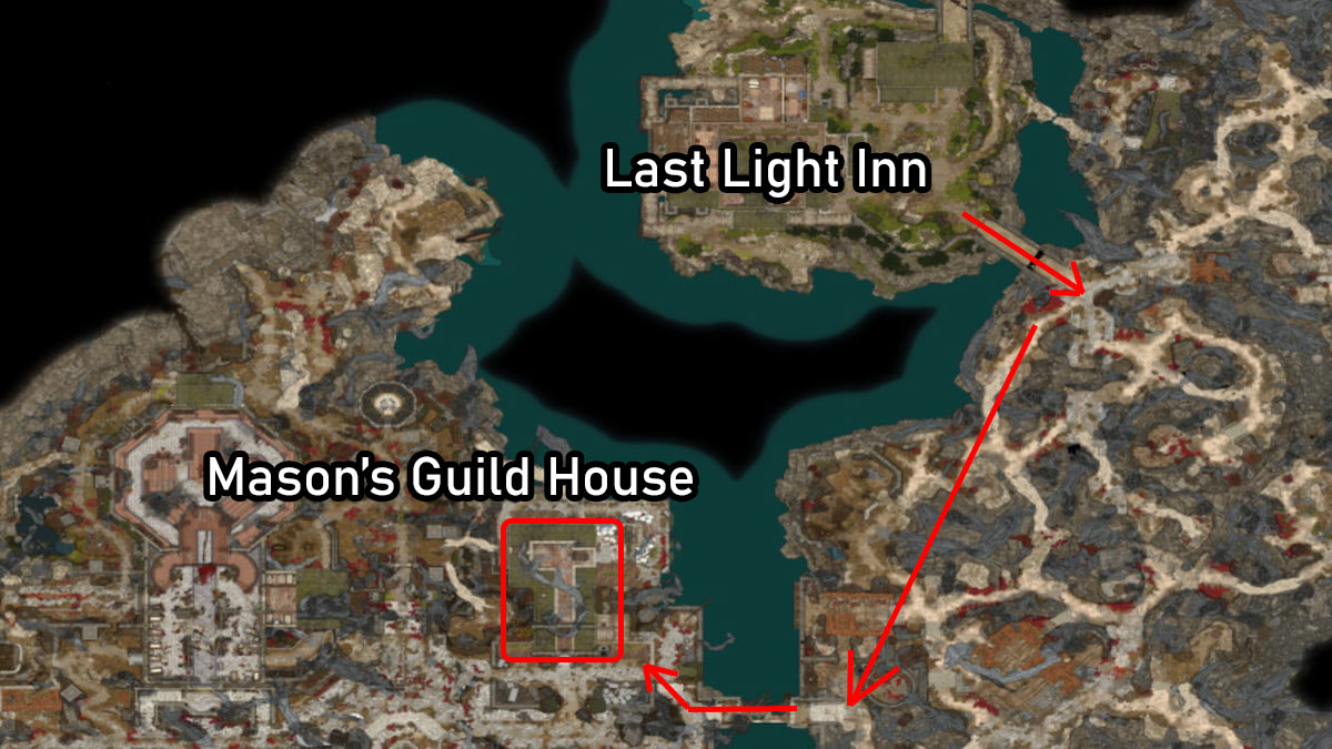 mason guild location for investigate the last light inn in bg3