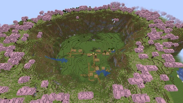 top best minecraft seeds cherry blossom village