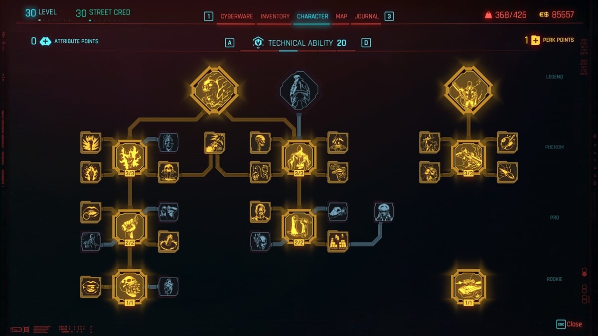 Beste Sandevistan Builds F R 2 0 Phantom Liberty GameSkinny   Cyberpunk 2077 Tech Ability Tree 