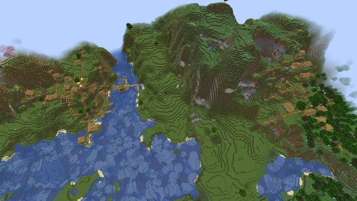 Double plains village in Minecraft