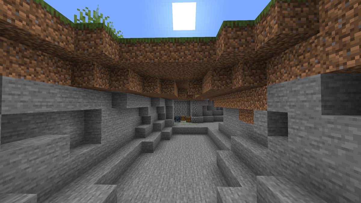 Exposed dungeon in Minecraft