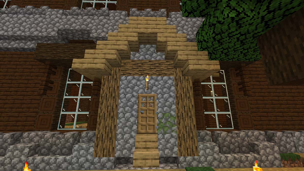 Hut inside woodland mansion in Minecraft