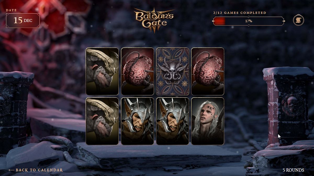 A Very Baldur’s Gate 3 Christmas Advent Calendar 2023 Rewards Detailed