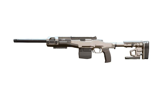 SA-B 50 marksman rifle on a white background
