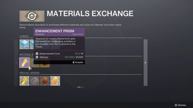 Enhancement Prism exchange at Master Rahool.