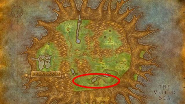 Wandering Swordsman location in Teldrassil.