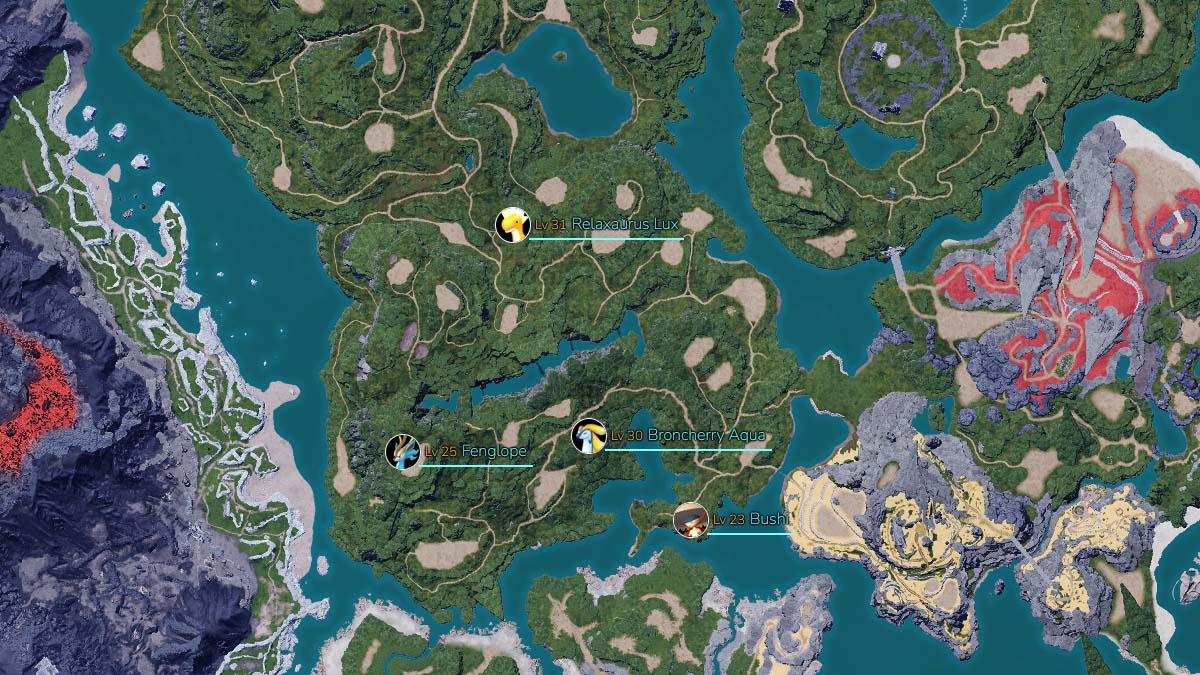 Isolated Islands Center Boss Locations in Palworld