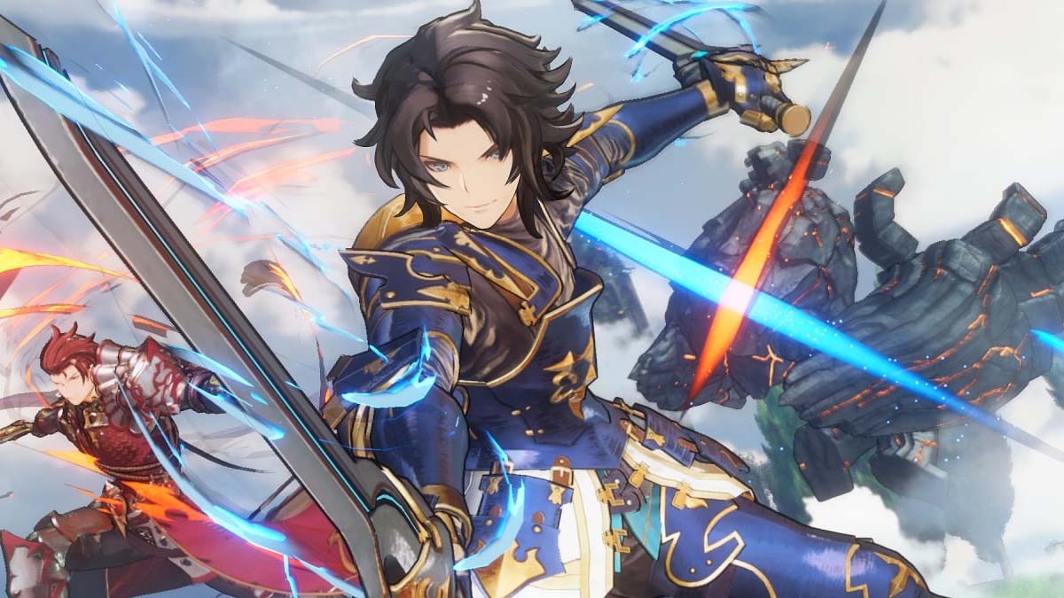 Lancelot in full gear and weapons in GBF Relink