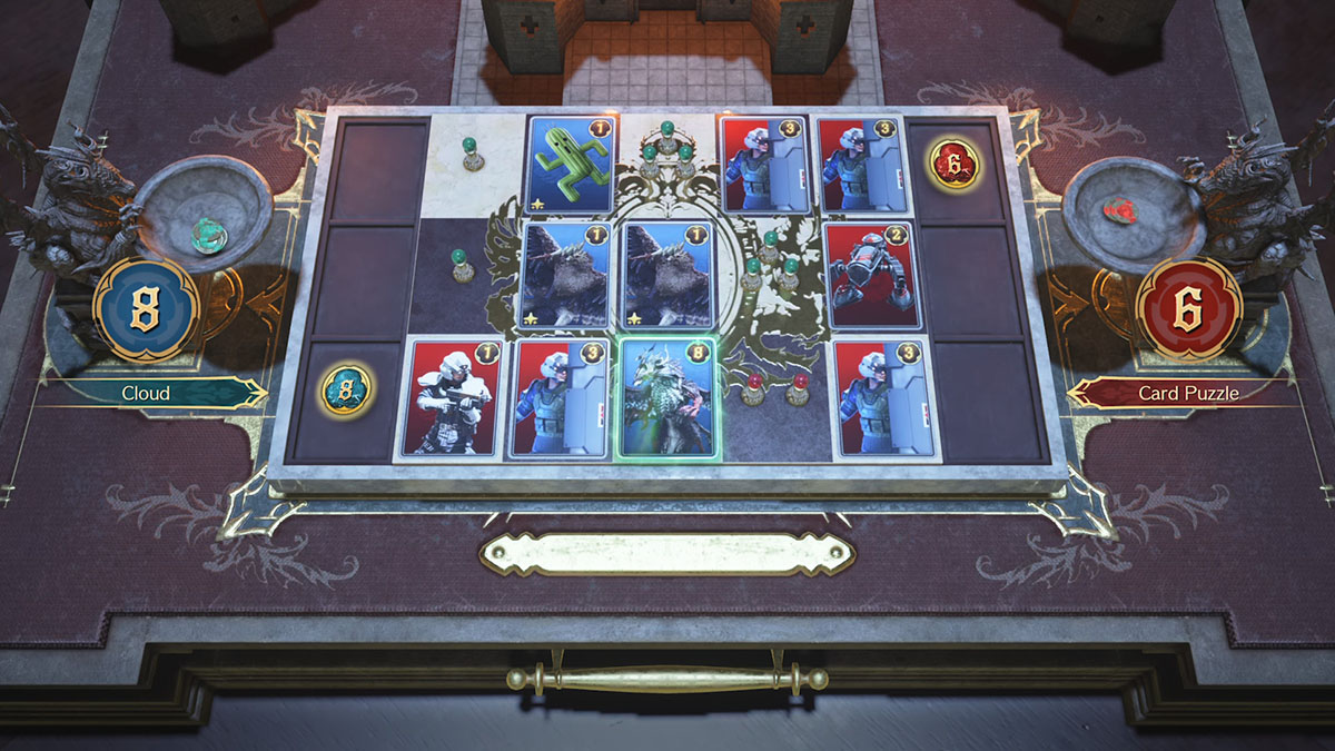 A solution to a Card Carnival puzzle in Final Fantasy VII: Rebirth