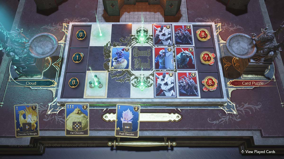 A Card Carnival puzzle in Final Fantasy VII: Rebirth