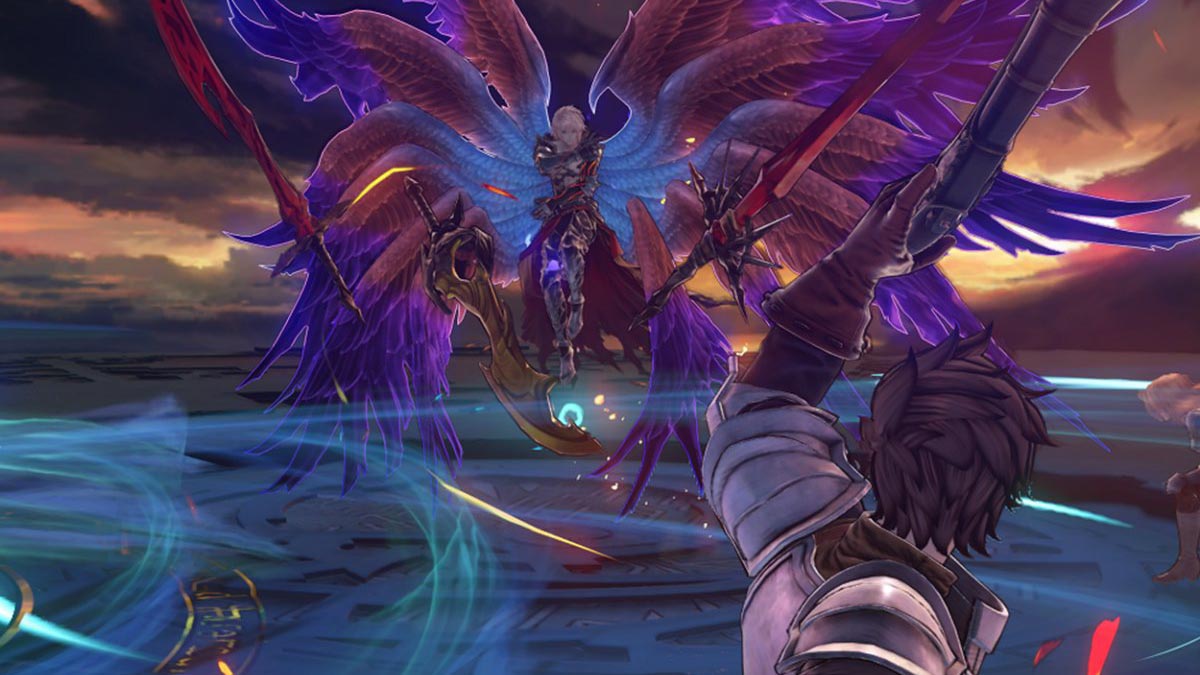 GBF Relink characters face Lucilius in the Final Vision quest