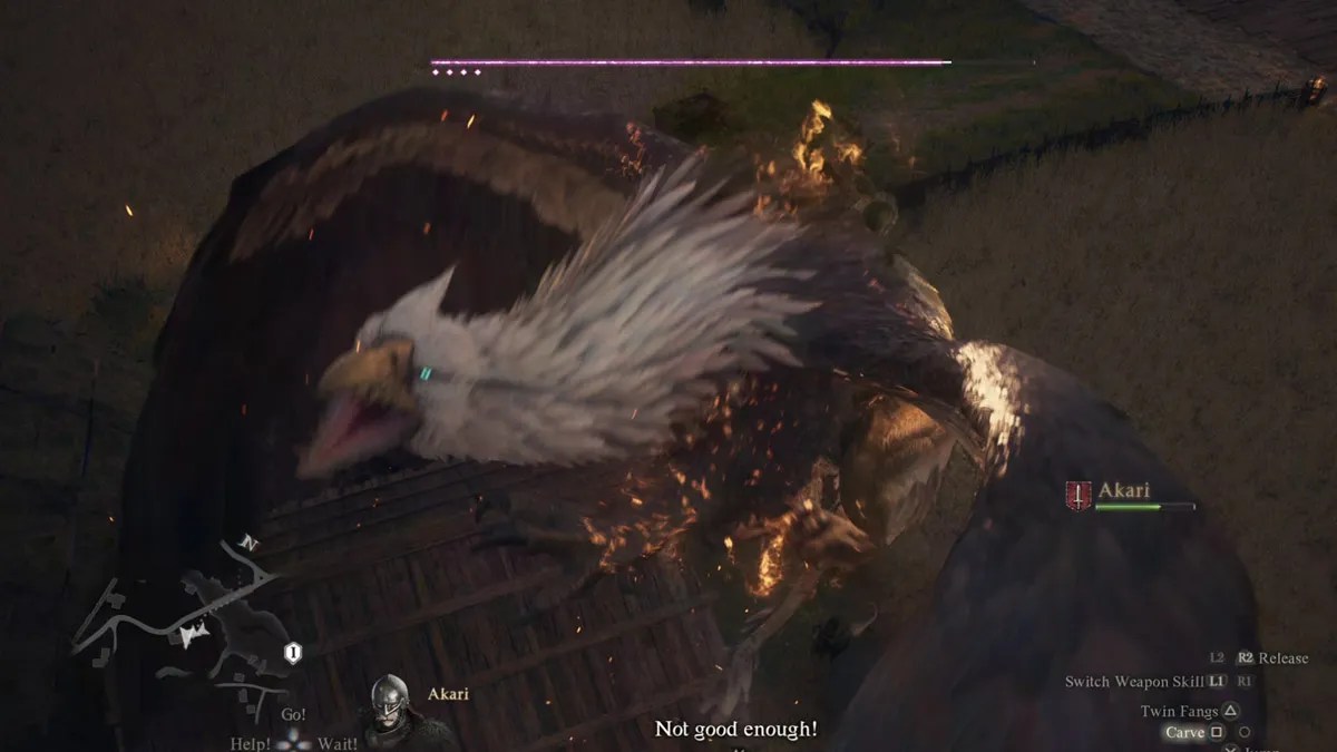 riding a burning griffin in dragons dogma 2