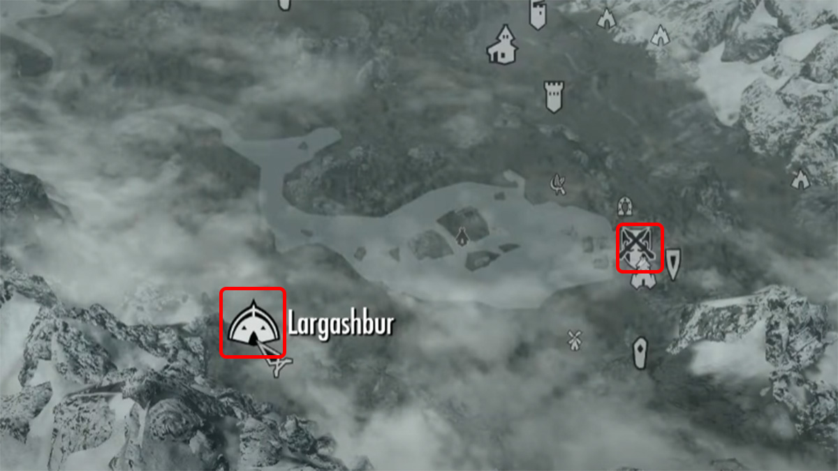 orc stronghold location in skyrim largashbur