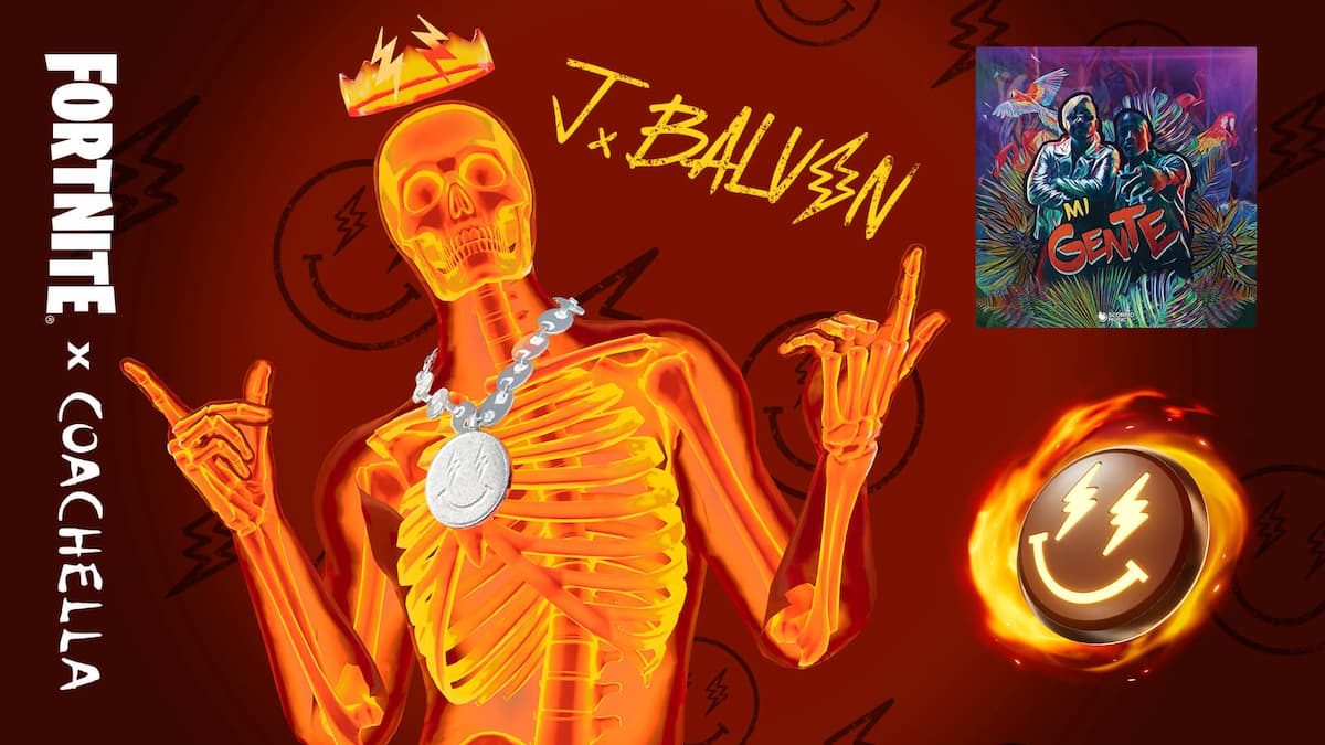 Fortnite promo for J-Balvin outfit, cosmetics