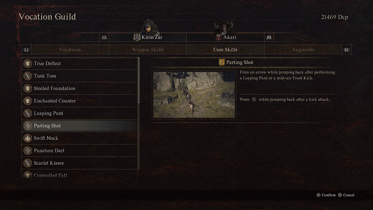 warfarer skills menu in dragon's dogma 2