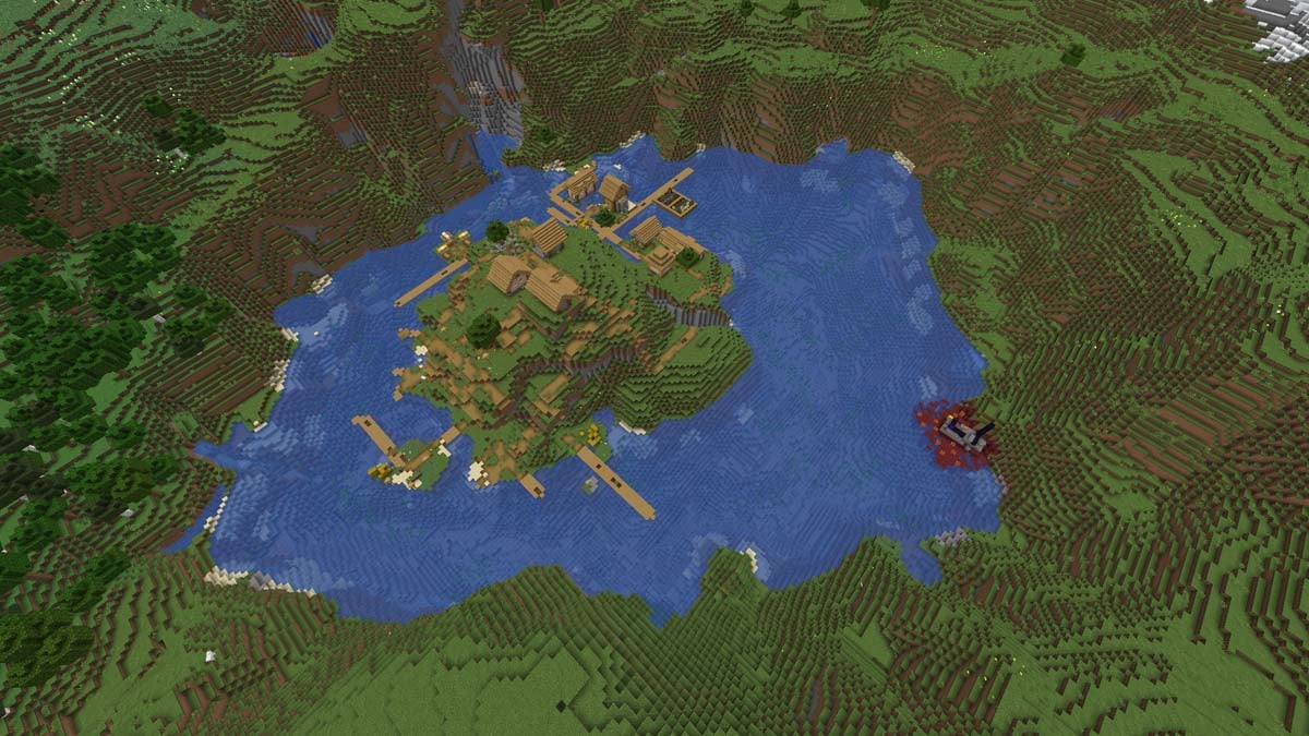 Lake village in Minecraft