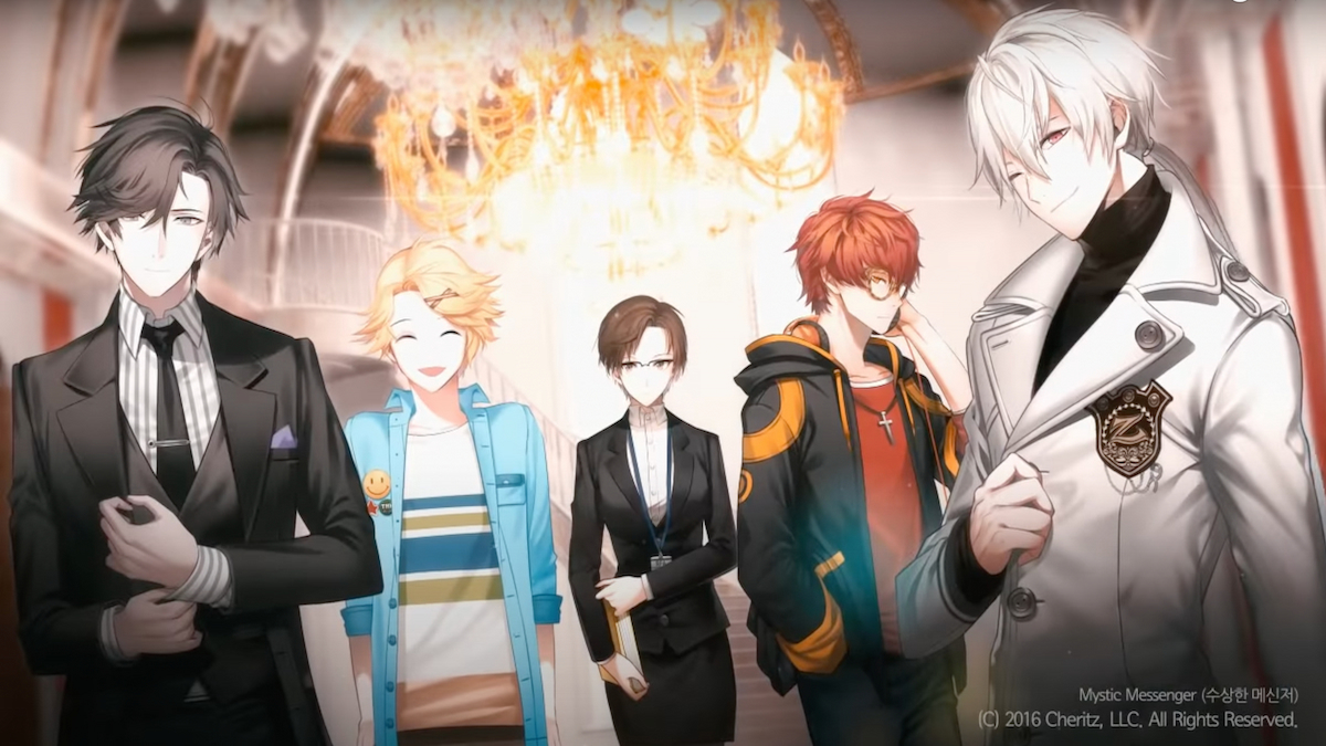 Promo art of main characters in Mystic Messenger.