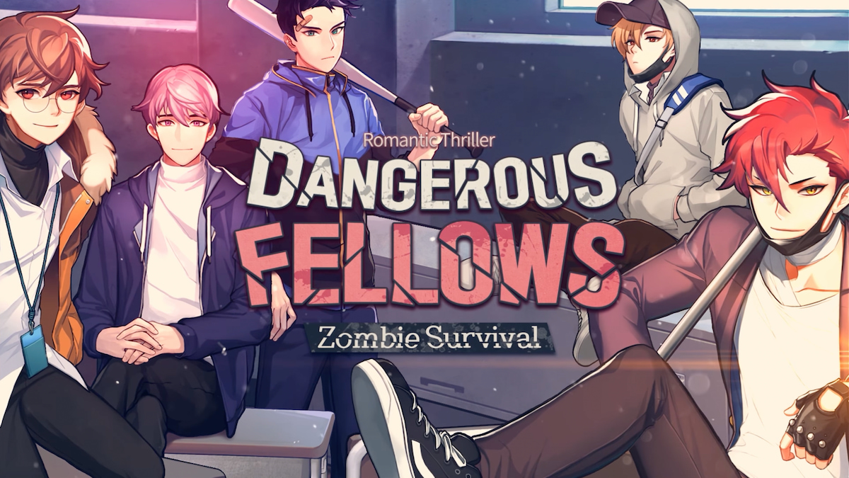 Love interest characters in Dangerous Fellows zombie survival otome game.